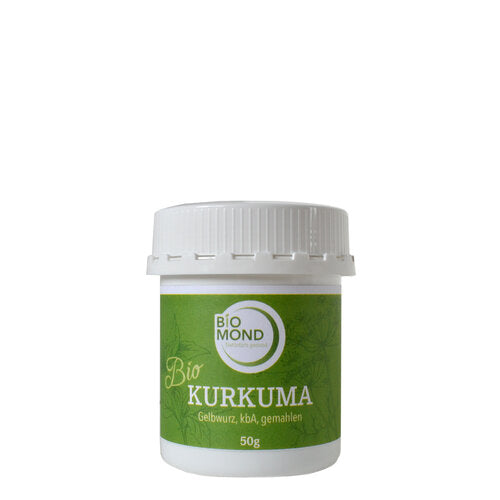 BIO Kurkuma Gelbwurz 50 g,  gemahlen, mit Piperin, Indien