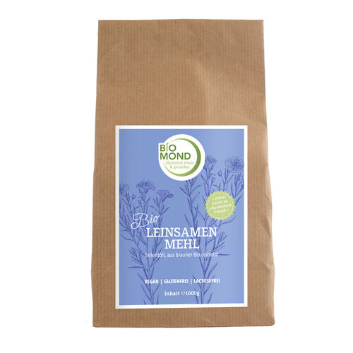 BIO Leinsamenmehl 1000 g, Leinmehl, teilentölt