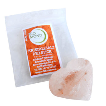 Kristallsalz Deosstein/Peeling ca. 180 g, Herzform Salzdeo
