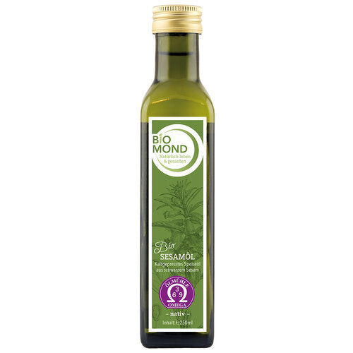 BIO Sesamöl 250 ml, aus schwarzem Sesam kaltgepresst