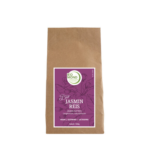 BIO Jasmin Reis 500 g, Duftreis, Langkornreis, naturbelassen