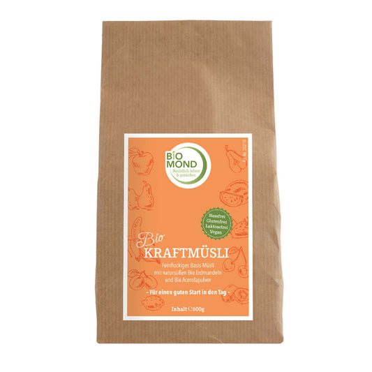 Biokraft-Müsli 600 g, glutenfrei, nussfrei, ungesüßt, Vitamin-C