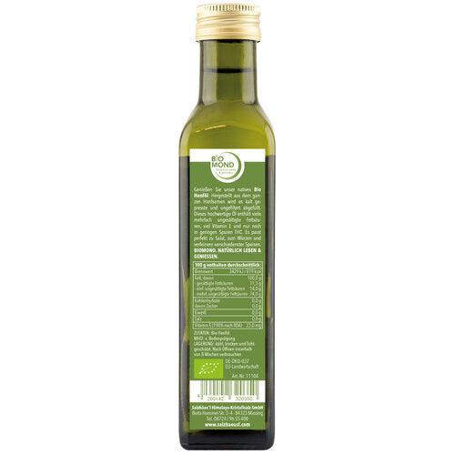 Bio-Hanföl 250 ml, ungefiltert