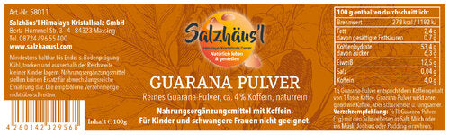 Guarana Pulver 100 g, naturrein, Apothekerqualität