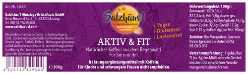 "Aktiv & Fit" 100 g, Maca & Guarana Mix, Pulver