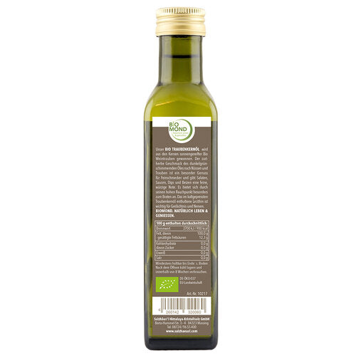 BIO Traubenkernöl 250 ml, BIOMOND / kaltgepresst / 100% rein