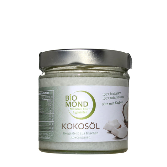 Bio Kokosöl, zum Kochen, aus frischen Kokosnüssen