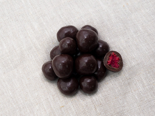Bio Himbeere in Zartbitter-Schokolade, 50 g