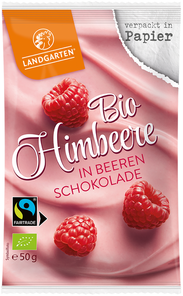 Bio Himbeere in Beeren-Schokolade, 50 g
