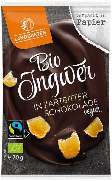 Bio Ingwer in Zartbitter-Schokolade, 70 g