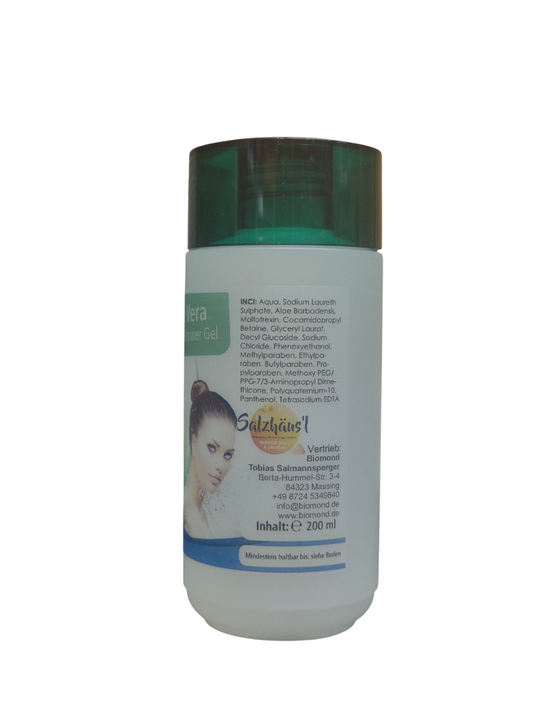 Aloe Vera Duschgel 200 ml – milde Pflege für Haut & Haar, 20 % Aloe Vera